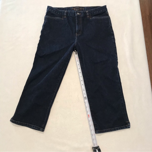 Lauren Jeans Co, classic mid calf, capris, blue denim, 10 - Picture 5 of 9